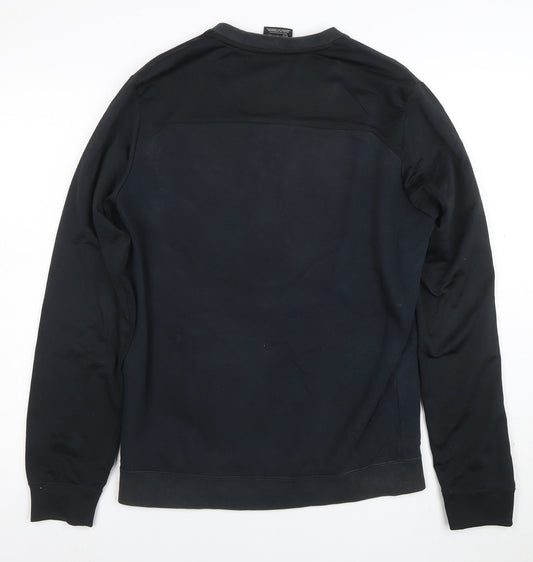 Nike Men's Black S Pullover Sweatshirt with Zip Pocket