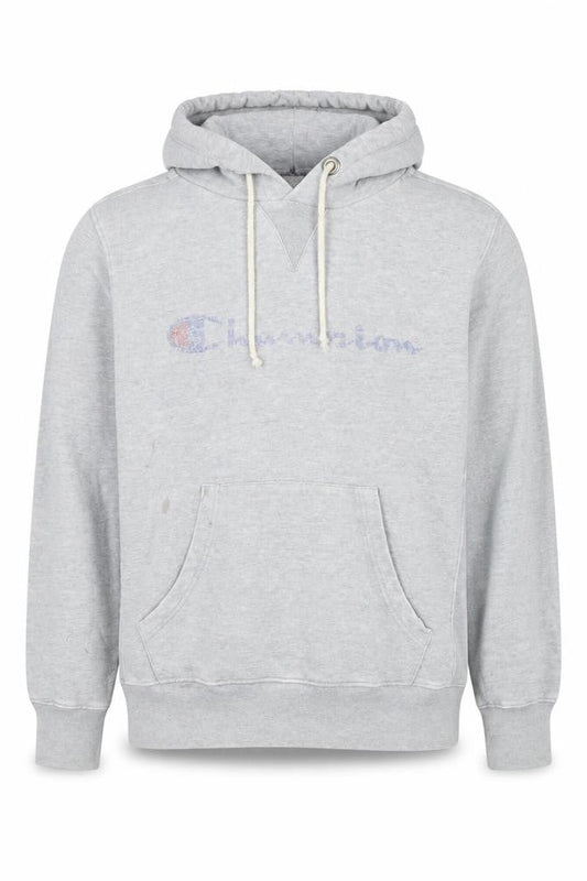 Champion Men's Grey Medium Pullover Hoodie with Logo