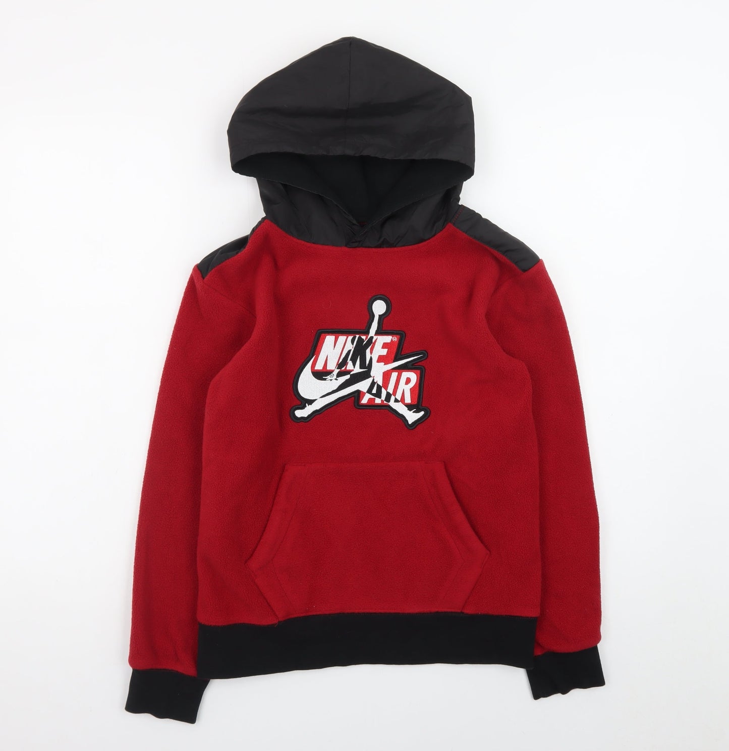 Nike Boys Red Fleece Pullover Hoodie 10-12 Years Jordan Air Logo