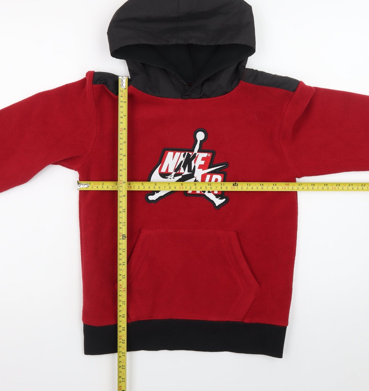 Nike Boys Red Fleece Pullover Hoodie 10-12 Years Jordan Air Logo