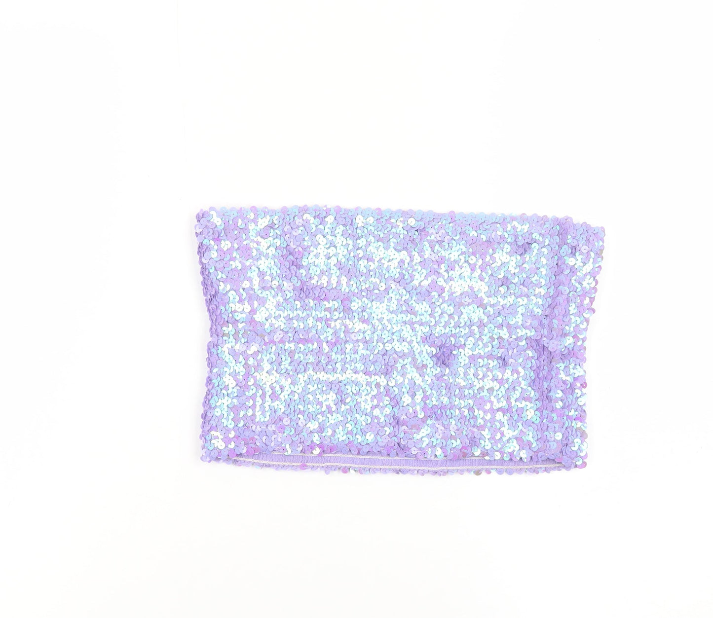 New Look Women’s Purple Sequin Strapless Camisole Top M