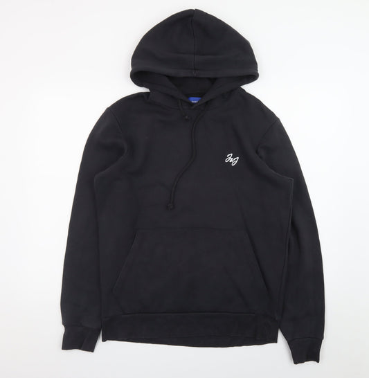 Jack & Jones Men's Black Pullover Hoodie Medium