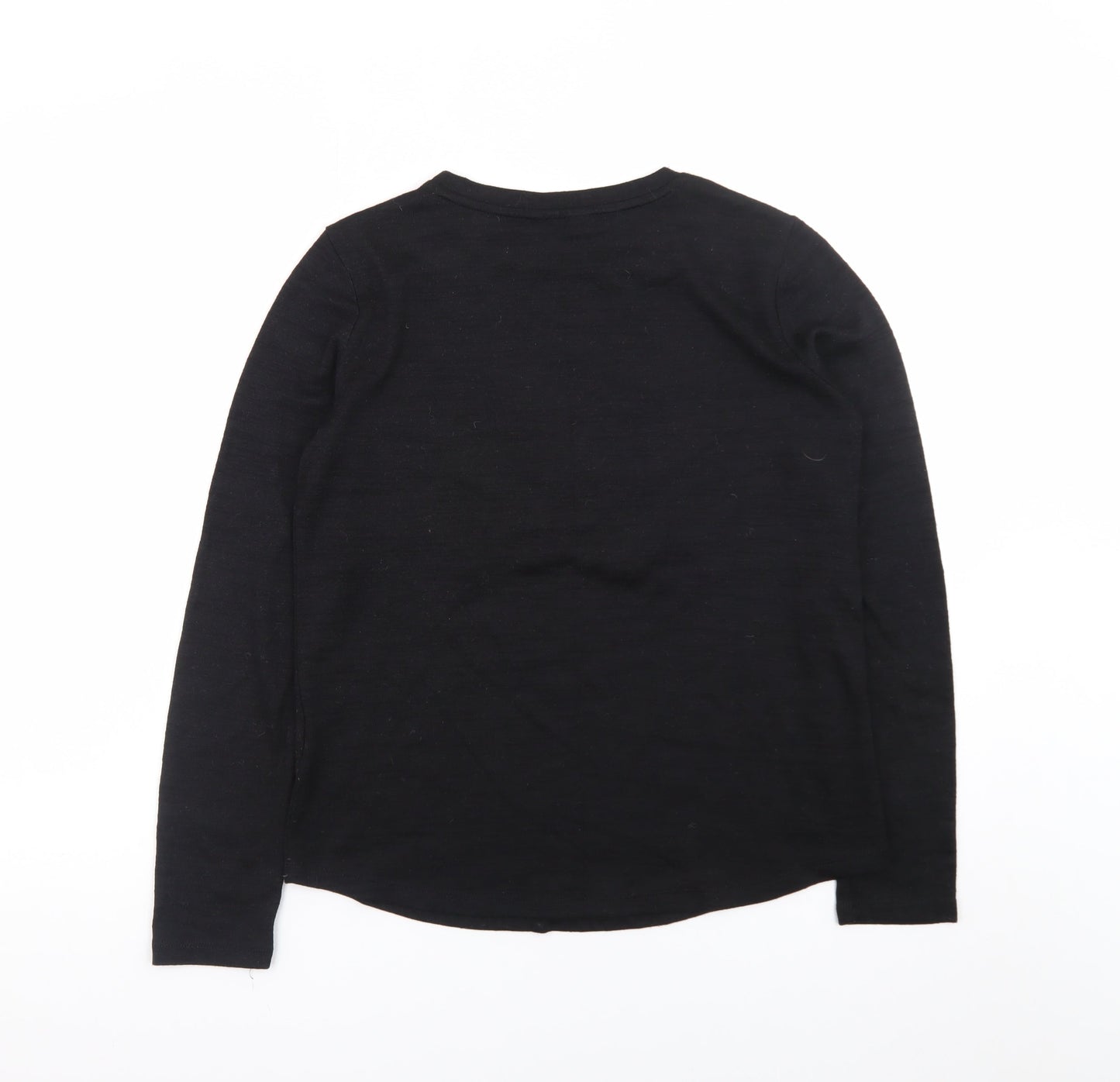 Nocozo Womens Black Long Sleeve Star Print T-Shirt Size 12