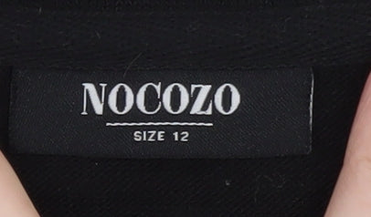 Nocozo Womens Black Long Sleeve Star Print T-Shirt Size 12