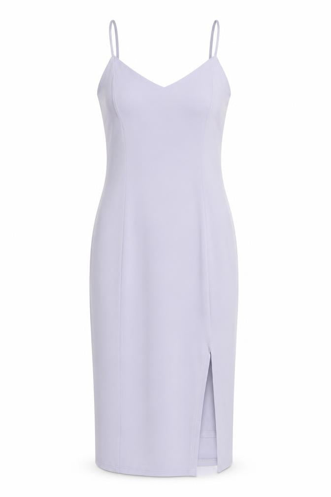 River Island Women Purple Size 6 V-Neck Slip Dress