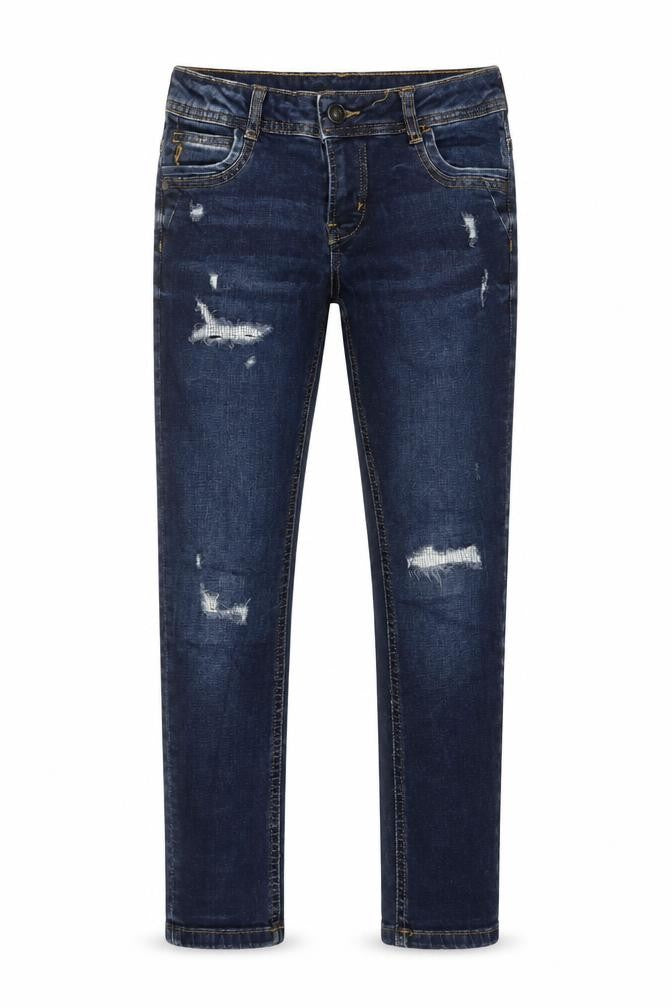 Denim Co. Girls Blue Skinny Jeans 8-9 Years Distressed Stretch Denim