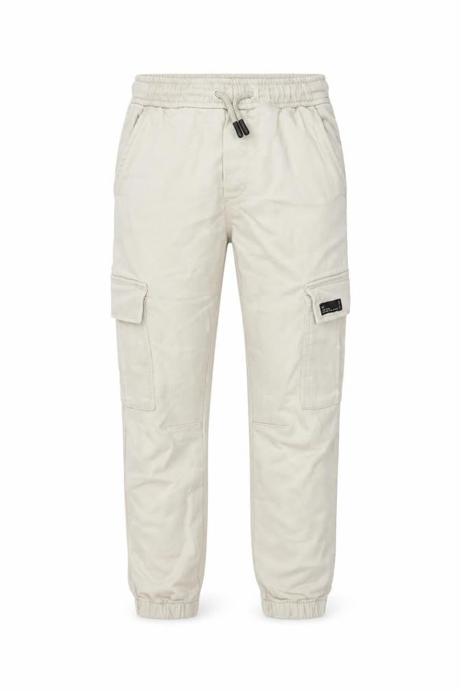 Zara Boys Beige Cargo Trousers 9 Years Elastic Waist Twill Pants