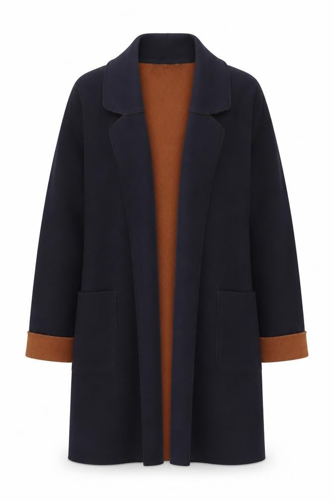 Marks and Spencer Womens Blue Cardigan Medium Knit Open Front
