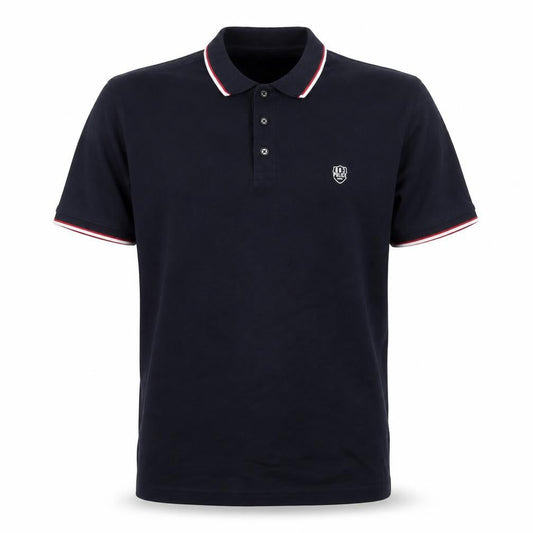 Police Men’s Navy Short Sleeve Cotton Polo Shirt XXL Classic Fit