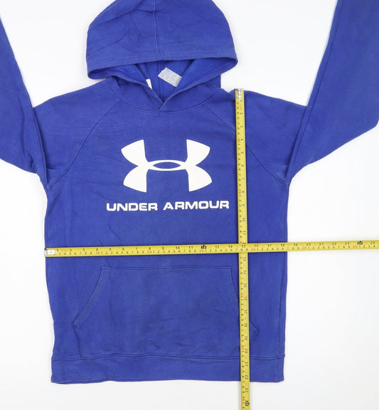 Under Armour Boys Blue XL Pullover Hoodie Fleece ColdGear Sportswear