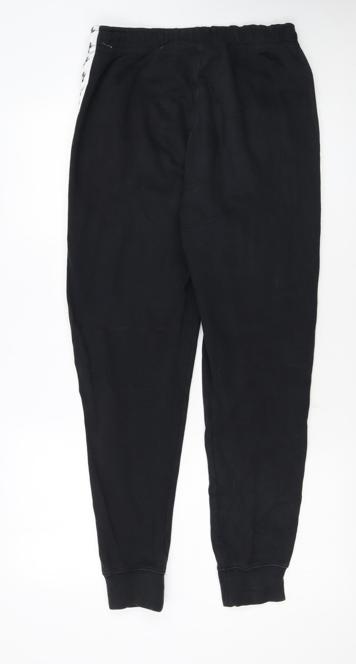 Nike Men's Black Jogger Sweatpants S Tapered Fit Logo Trim