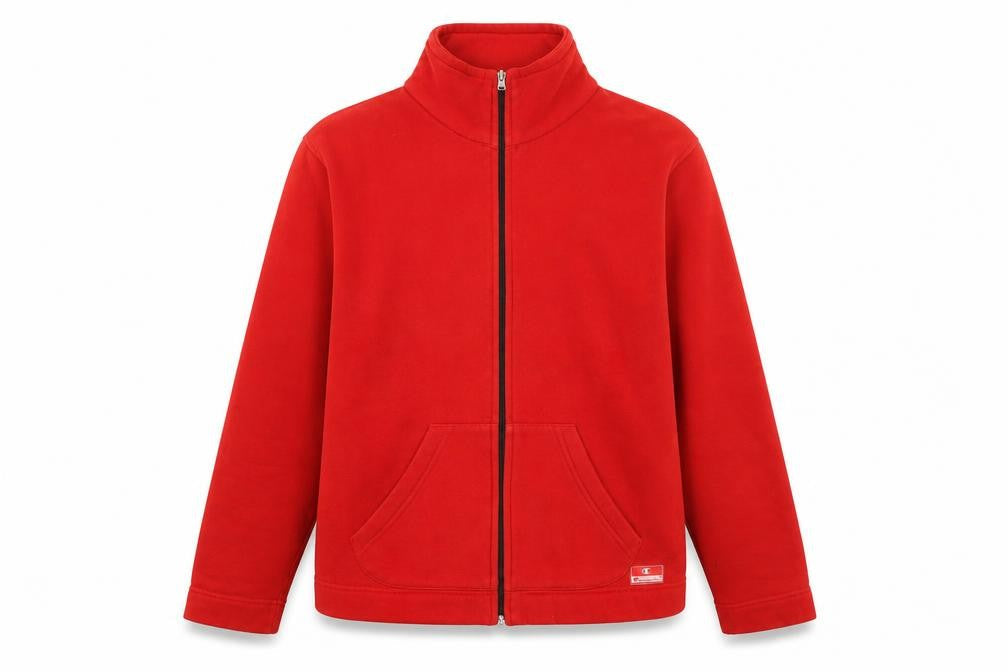 Champion Men's Red XL Track Jacket Full Zip Fleece Activewear