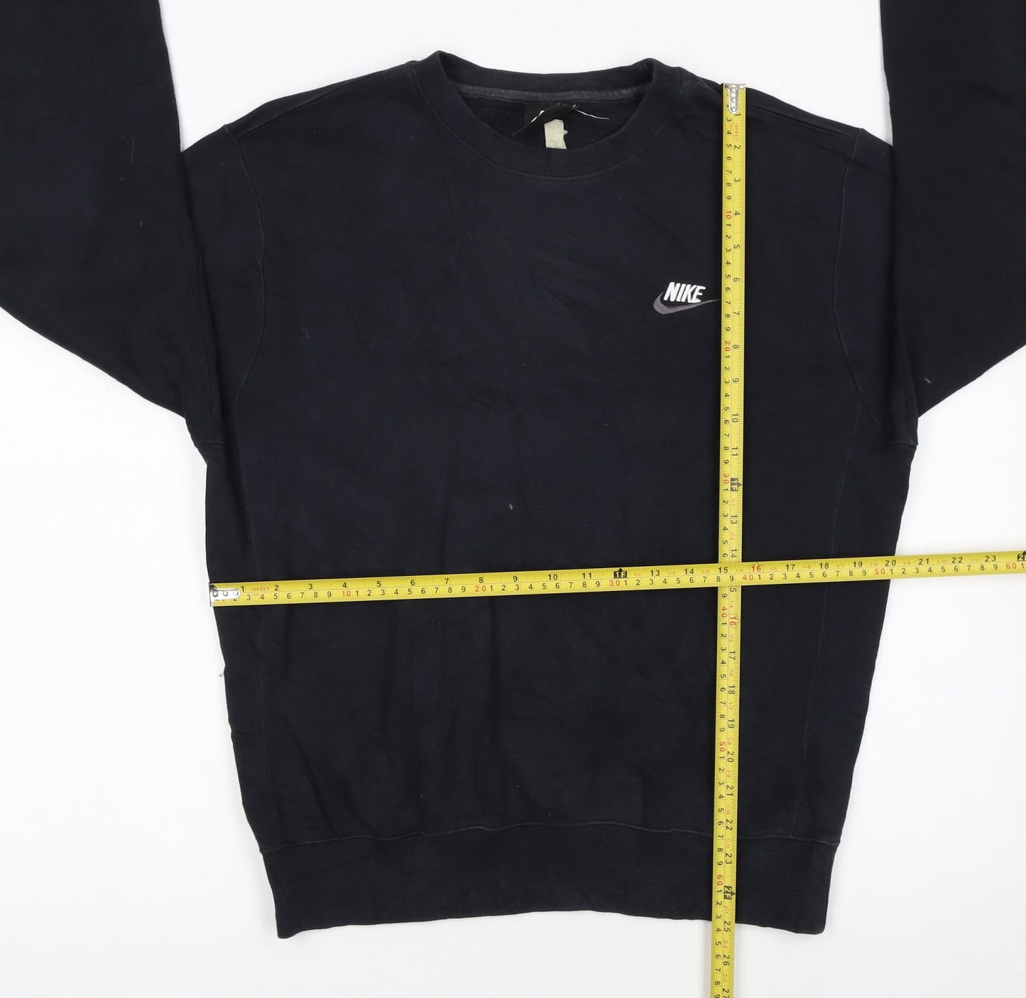 Nike Men Black Small Pullover Crew Neck Fleece Sweatshirt