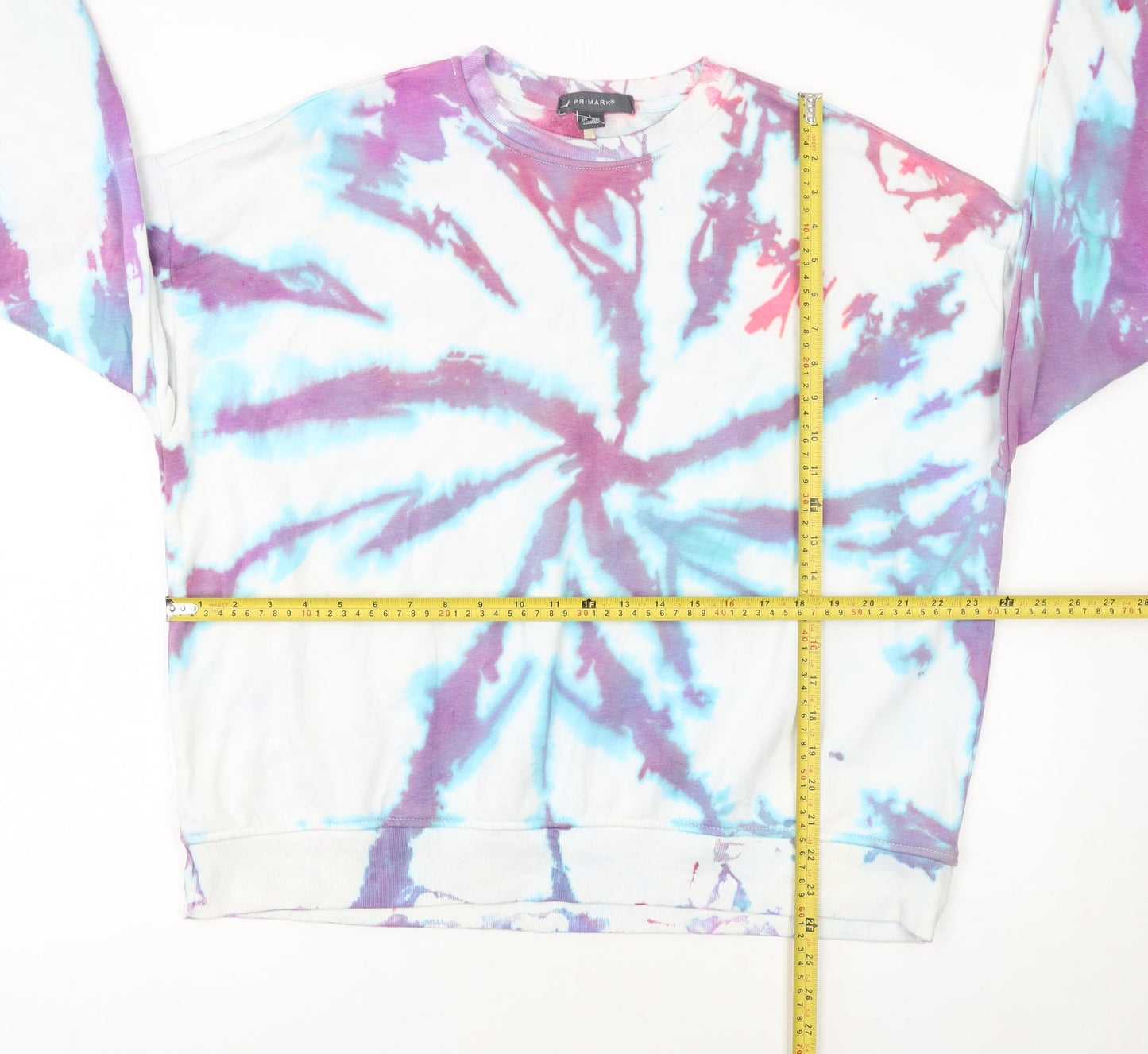 Primark Women’s Multicoloured Tie-Dye Pullover Sweatshirt L
