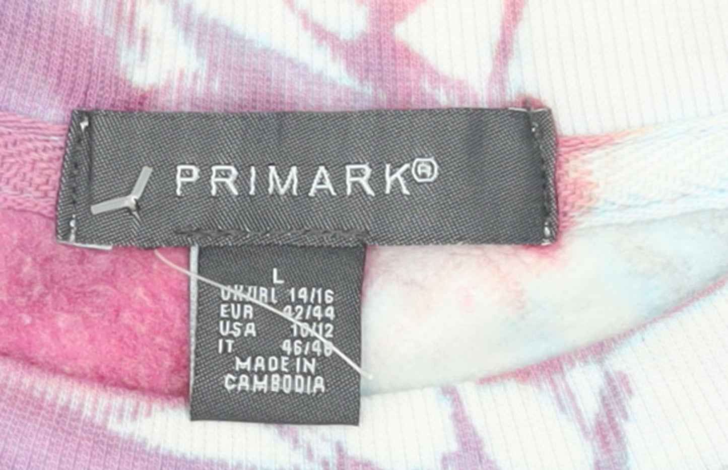 Primark Women’s Multicoloured Tie-Dye Pullover Sweatshirt L