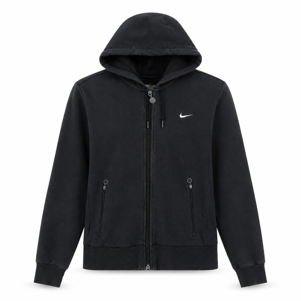 Nike Women’s Black Full Zip Hoodie Size M 10/12 Hooded Sweatshirt