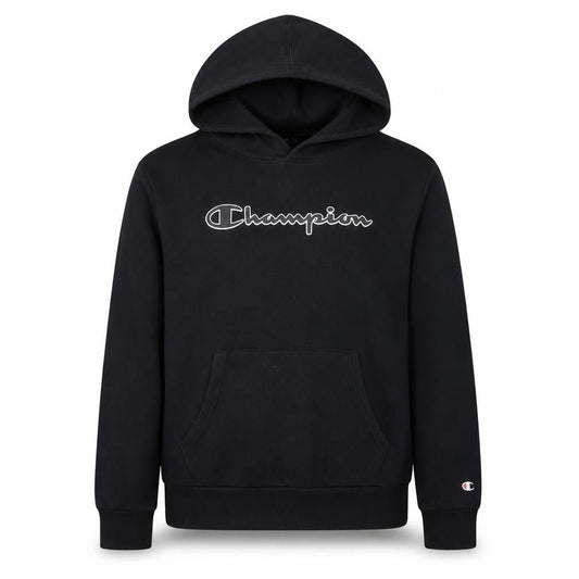Champion Boys Black Pullover Hoodie 15-16 Years Logo Fleece Sweatshirt