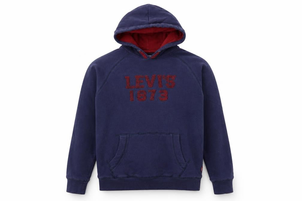 Levi's Girls Blue Pullover Hoodie 16 Years Fleece Lined Logo Sweatshirt