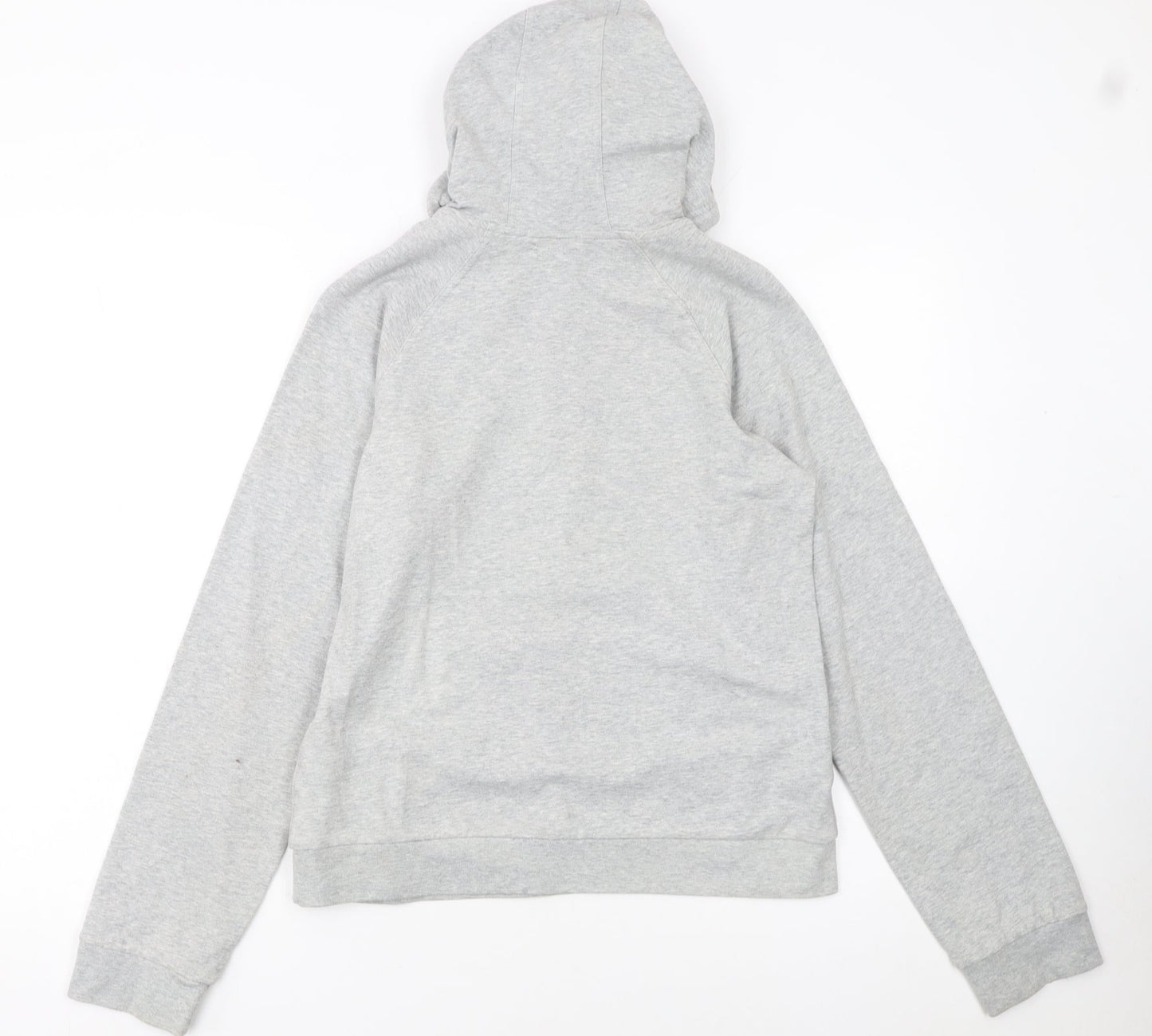 Adidas Women's Grey 1/4 Zip Hoodie Size 14 Cotton Blend