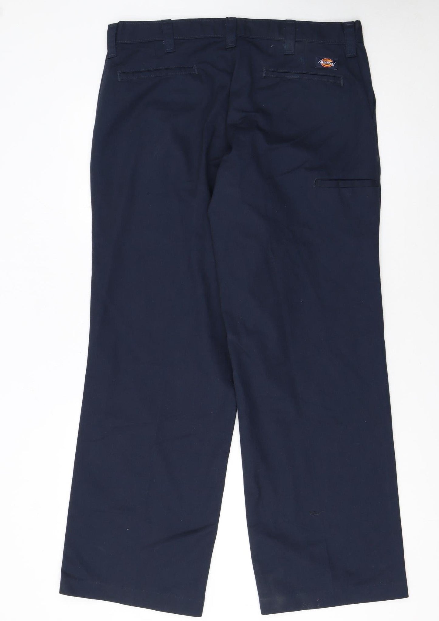Dickies Men Blue 36x30 Regular Fit Work Chino Trousers