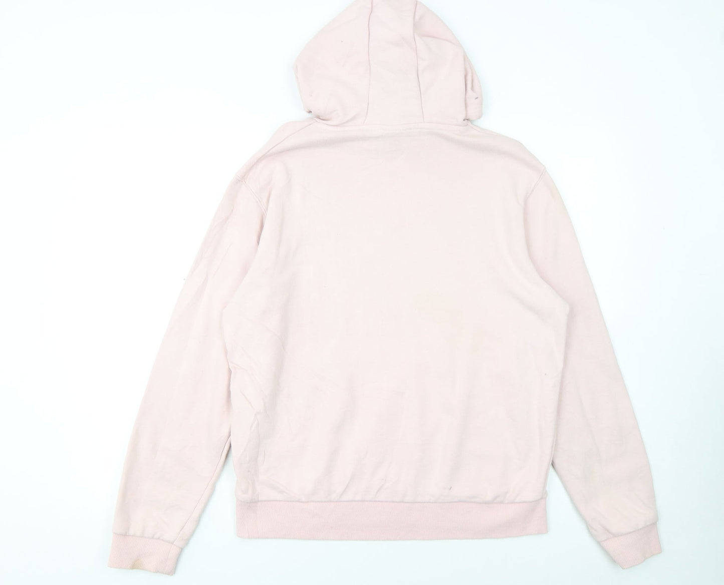 Ellesse Womens Pink Pullover Hoodie UK 14 Cotton Blend Casual