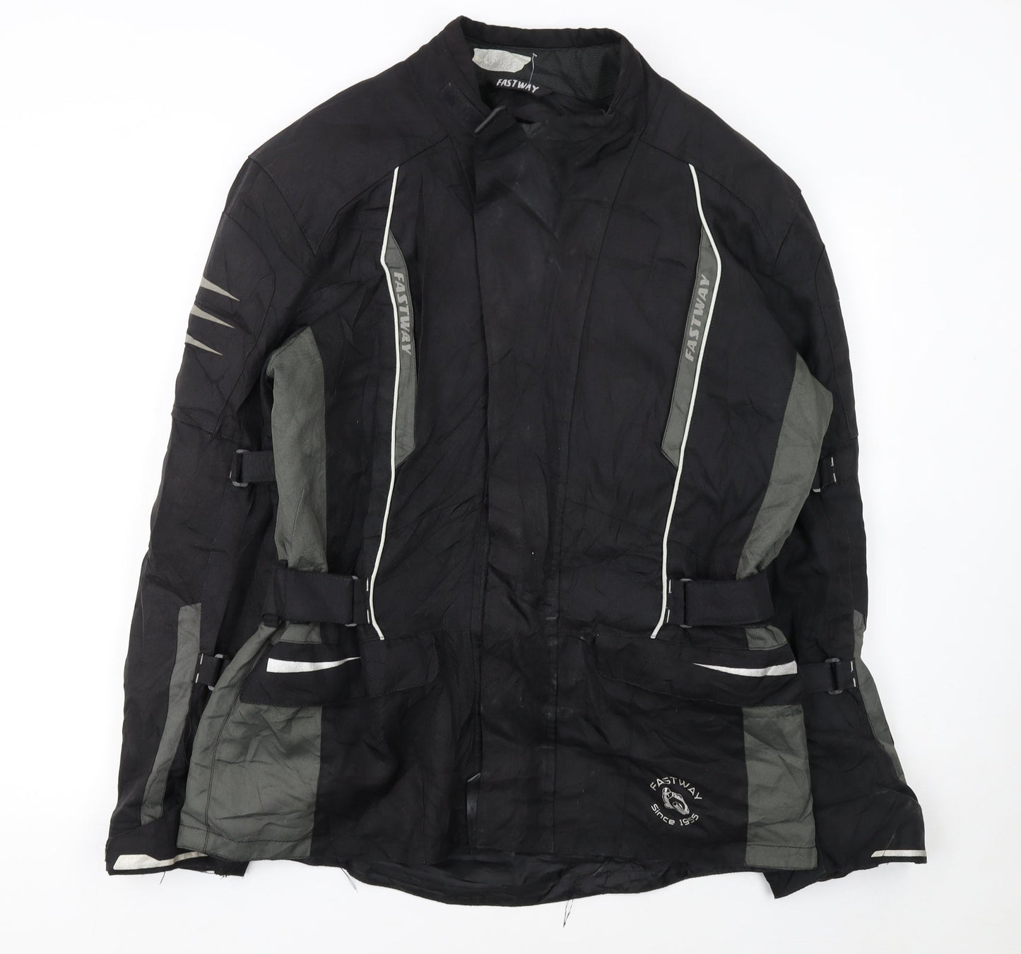 FASTWAY Men's Black XL Motorcycle Jacket Water Resistant Riding Coat