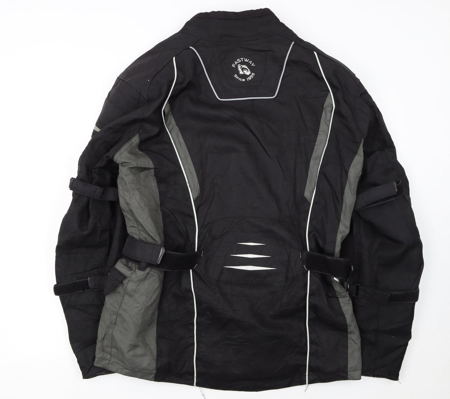 FASTWAY Men's Black XL Motorcycle Jacket Water Resistant Riding Coat