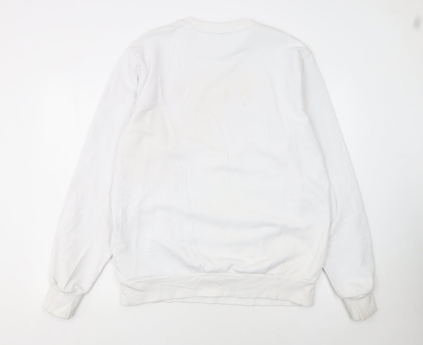 Diesel Men’s White XL Pullover Sweatshirt Crew Neck Logo Cotton