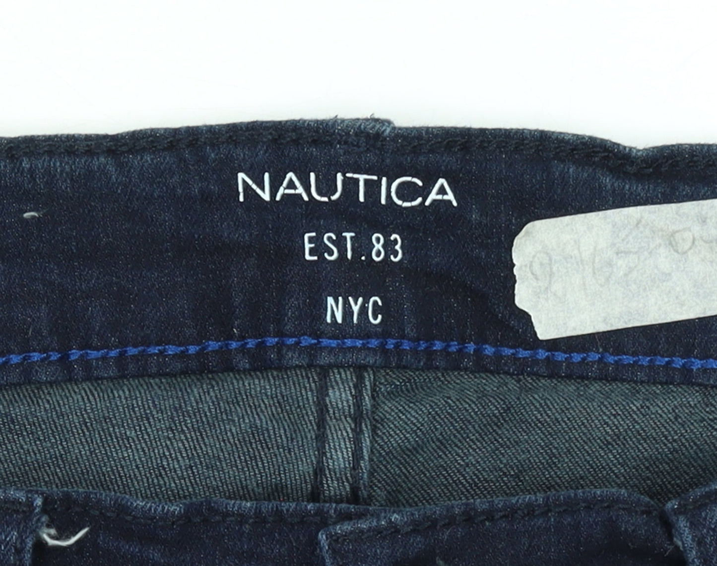 Nautica Men's Blue Straight Denim Jeans 32W x 32L Stretch Regular Fit