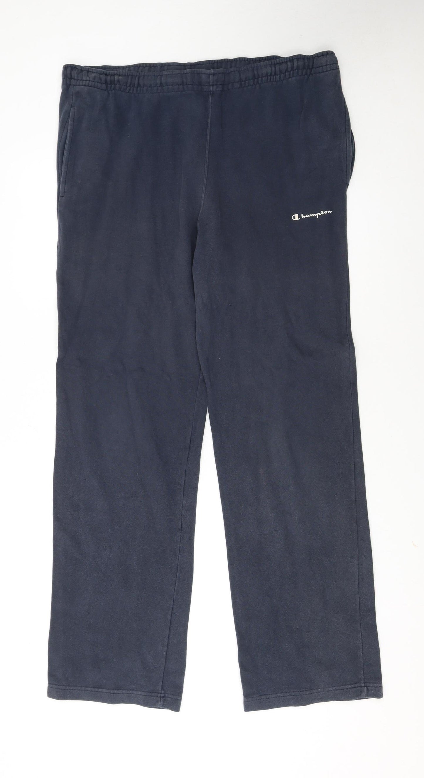 Champion Men's Blue Regular Fit Fleece Sweatpants M