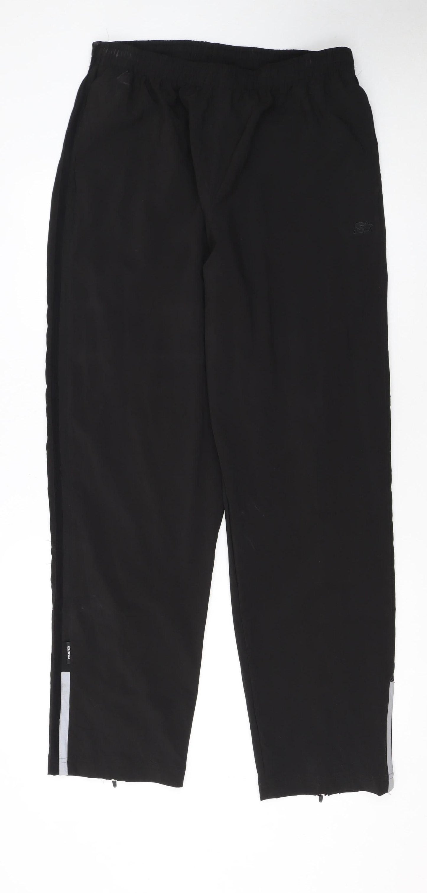 Starter Men's Black Track Pants L 36in Quick Dry Athletic Trousers