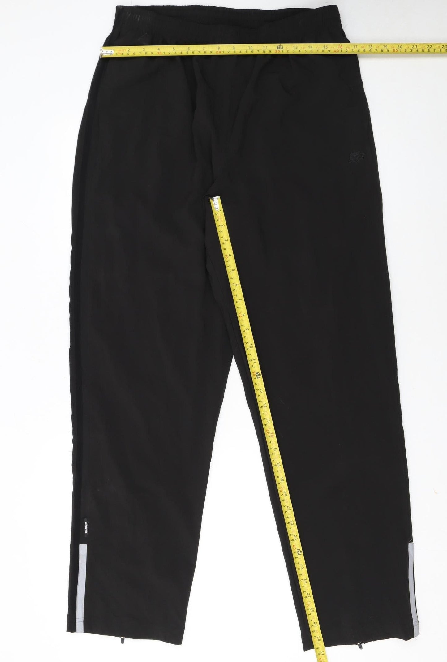 Starter Men's Black Track Pants L 36in Quick Dry Athletic Trousers