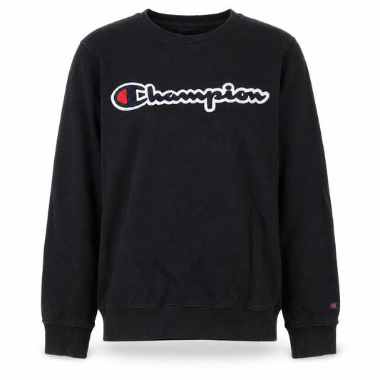 Champion Boys Black XL Pullover Sweatshirt Long Sleeve Logo Crew Neck