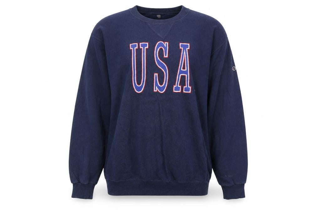 Champion USA Navy Blue Women's Large Pullover Sweatshirt