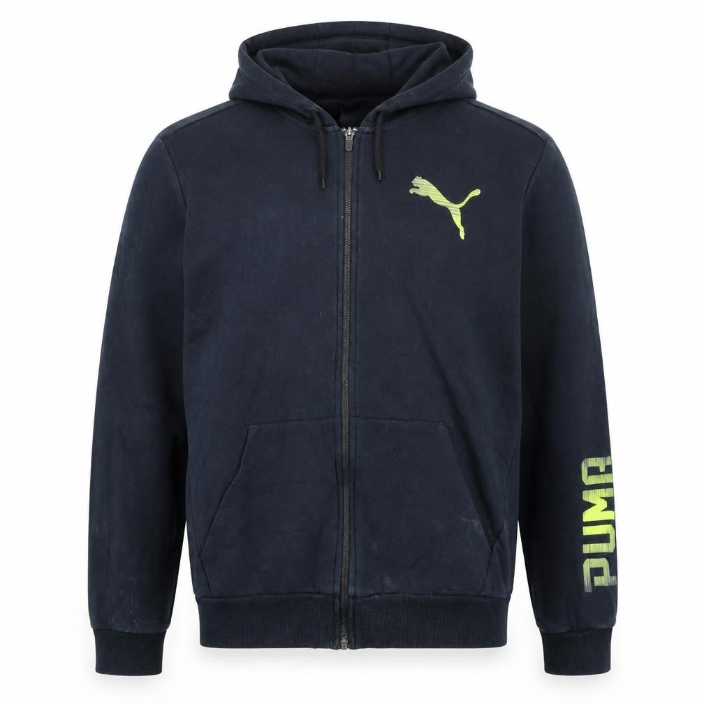 Puma Men's Black Full Zip Hoodie Sweatshirt L Sportswear