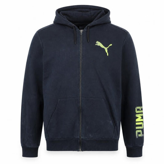 Puma Men's Black Full Zip Hoodie Sweatshirt L Sportswear