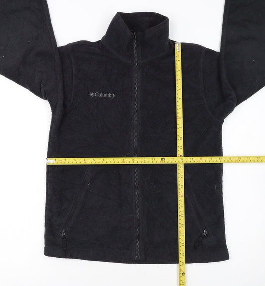 Columbia Boys Black Fleece Full Zip Jacket Size 14-16 Years Outdoor Wear