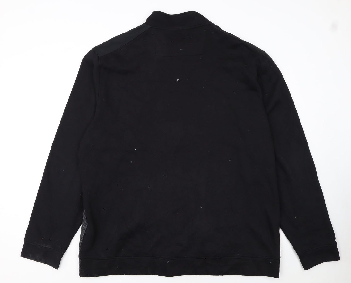 Calvin Klein Men's Black 2XL Track Jacket Full Zip Cotton Blend
