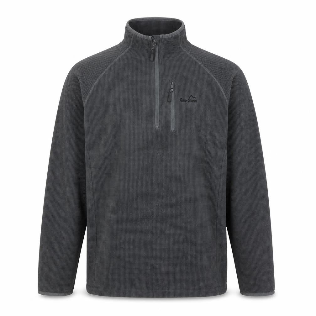 Peter Storm Men's Grey Fleece 1/4 Zip Pullover Sweatshirt Size L