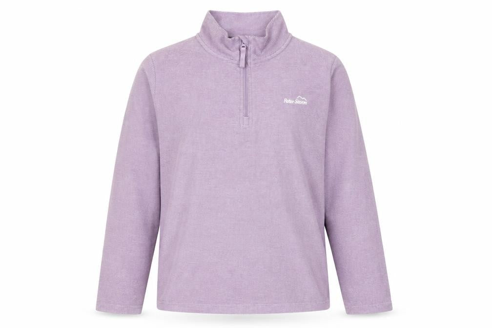 Peter Storm Girls Purple 1/4 Zip Fleece Sweatshirt Size 13 Regular Fit