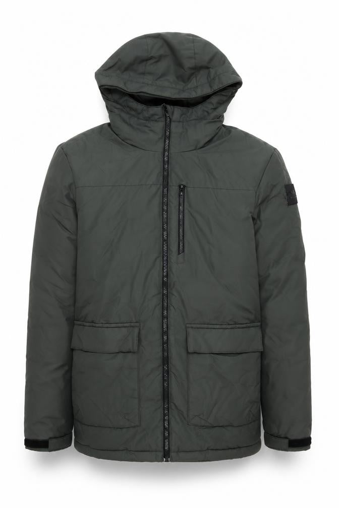 adidas Men’s Green Hooded Puffer Jacket S Windproof Full Zip
