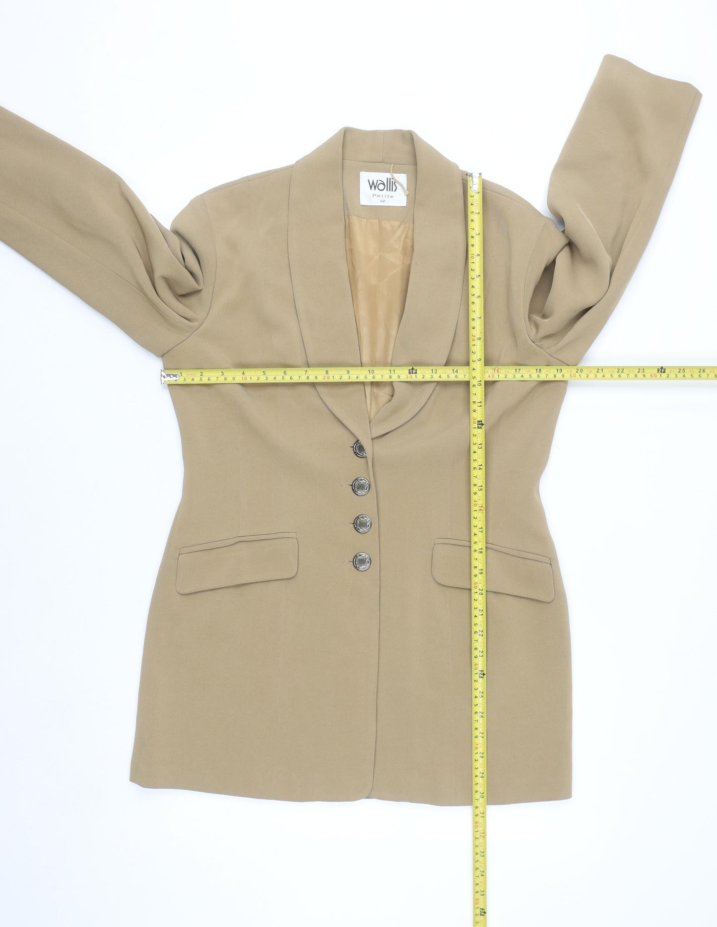 Wallis Women’s Beige Petite Size 12 Blazer Jacket