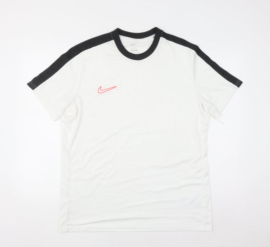 Nike Men’s White Dri-FIT Slim Fit Short Sleeve T-Shirt XL