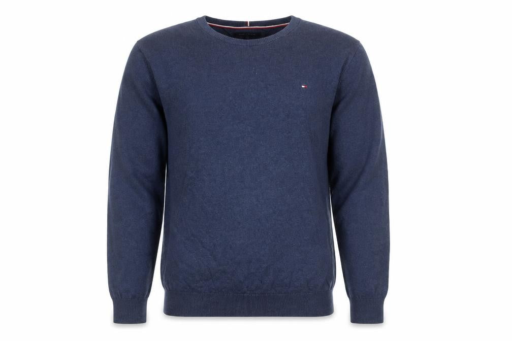 Tommy Hilfiger Men Blue XL Cotton Crew Neck Pullover Jumper