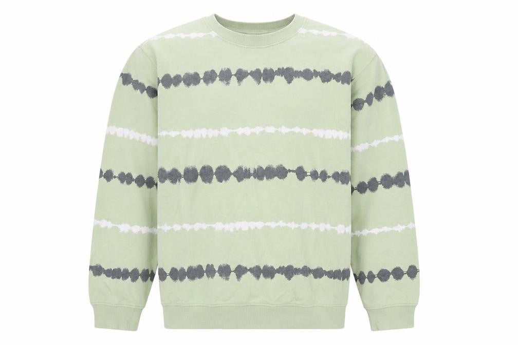 Marks & Spencer Men's Light Green Tie-Dye Cotton Sweatshirt Medium
