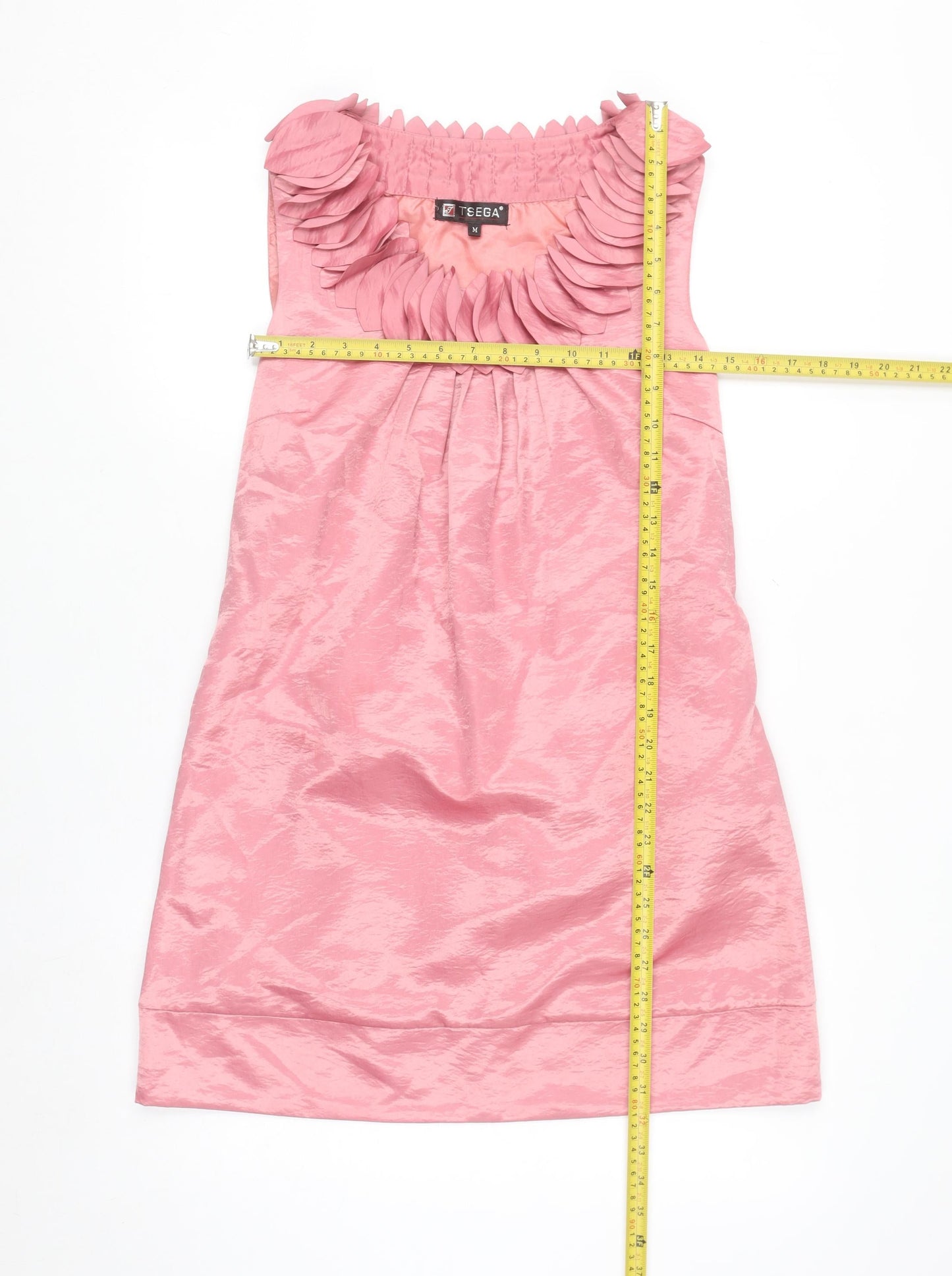 Tsega Women Pink Sleeveless Shift Party Dress M