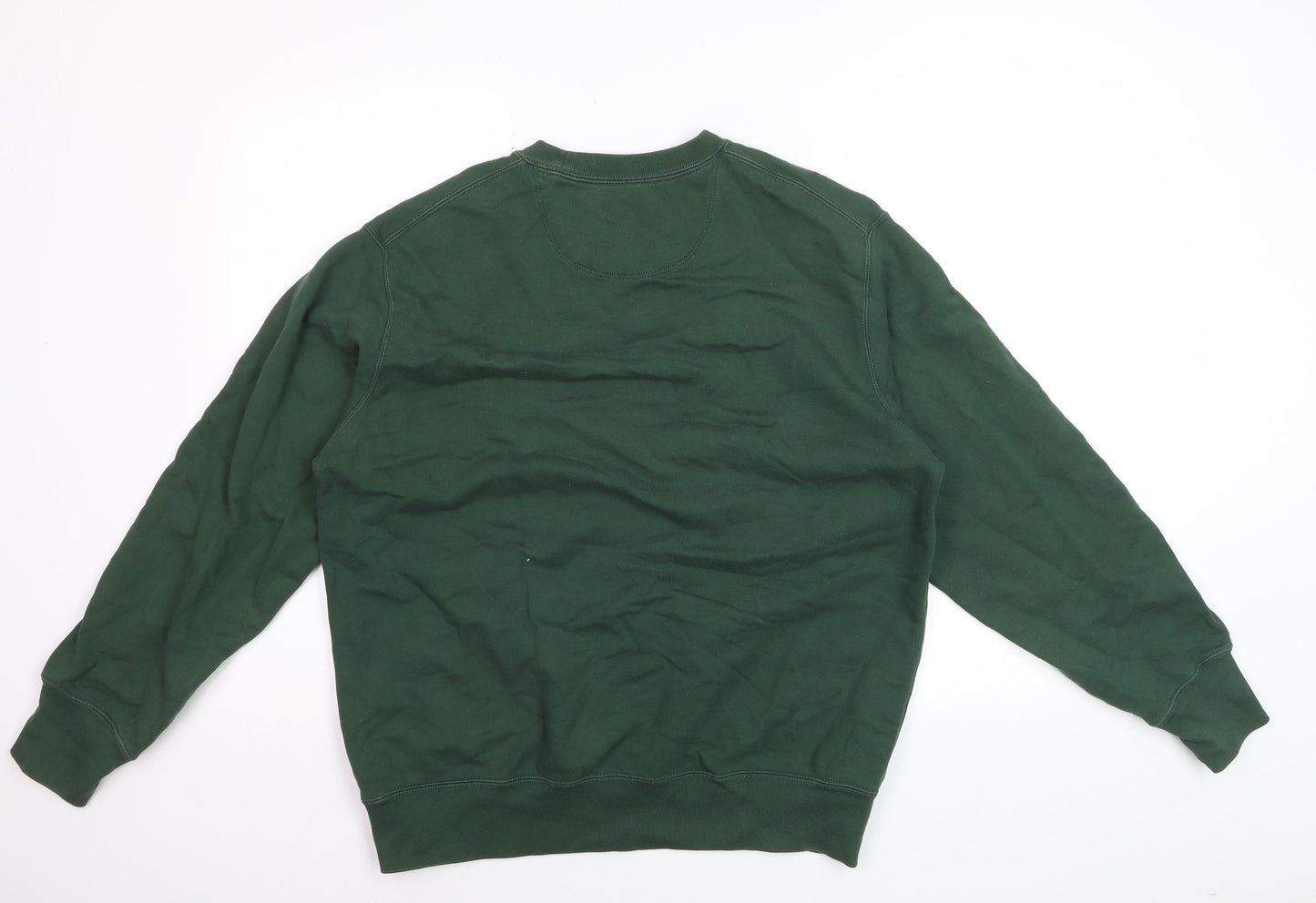 Uniqlo Men's Green L Pullover Sweatshirt Cotton Blend