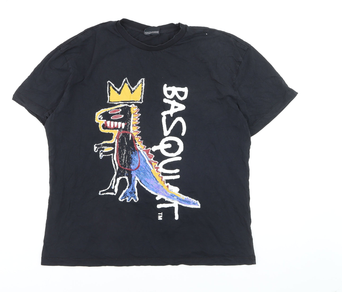 Primark x Basquiat Mens Black XL Graphic Art T-Shirt