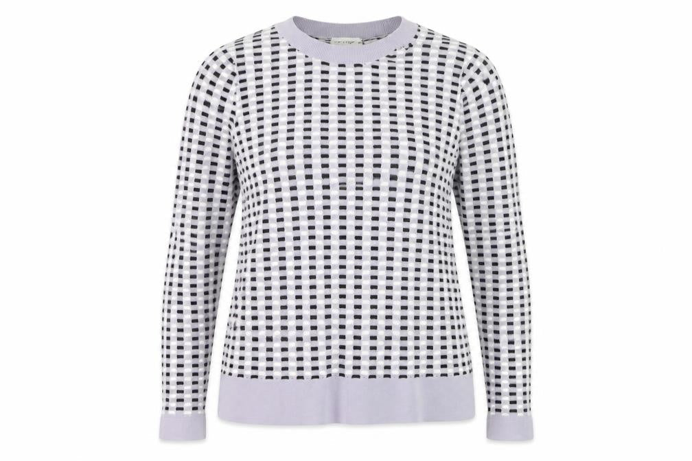 Gallery Women's Multicoloured Crew Neck Long Sleeve Pullover Jumper Size 12