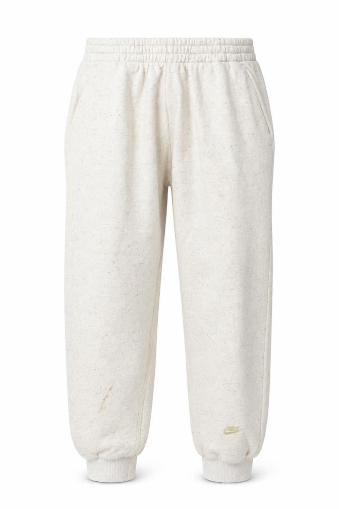 Front view of Nike boys’ beige jogger sweatpants 13-14 years cotton blend fleece trousers